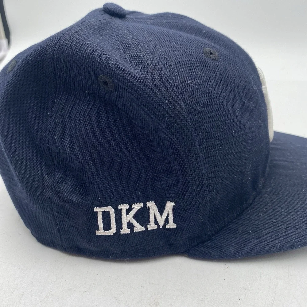 New York Yankees‎ Hat New Era 59Fifty Size 7 1/2 Custom Embroidered Cleaned Blue